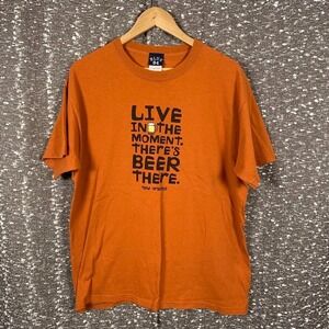 Vintage Blue 84‎ New Orleans Live In The Moment Beer T-Shirt Size Large